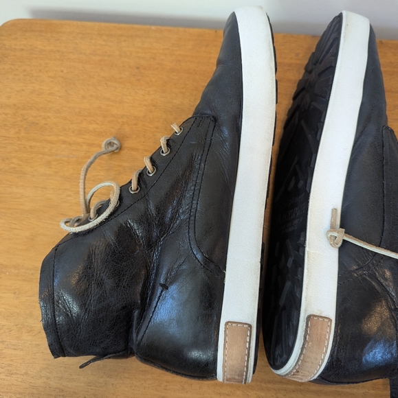 Blackstone Black Leather Lace-up Boots Mens EU 46 - Picture 13 of 16